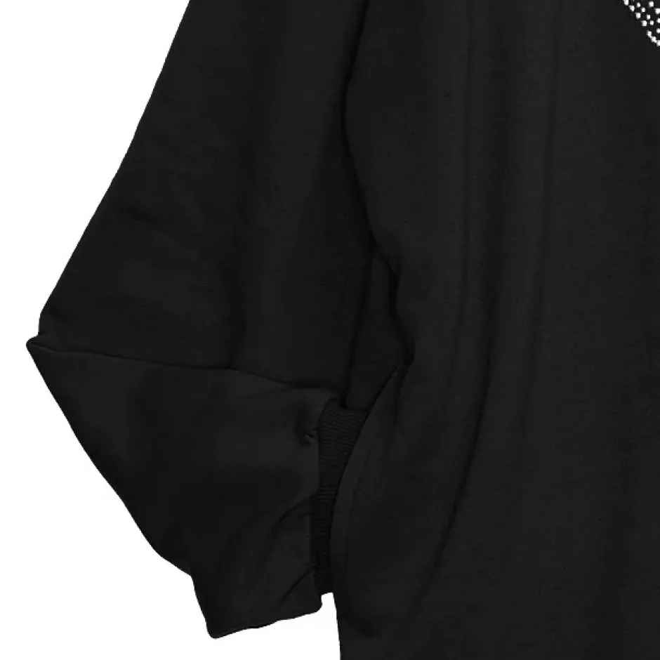 LISTEN FLAVOR Dark Cross Studded Hoodie Outlet