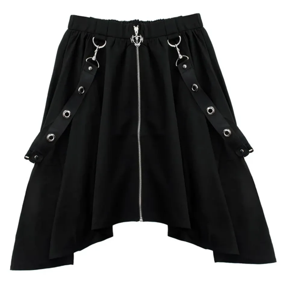 LISTEN FLAVOR Dark Nights Hemline Maxi Skirt Hot