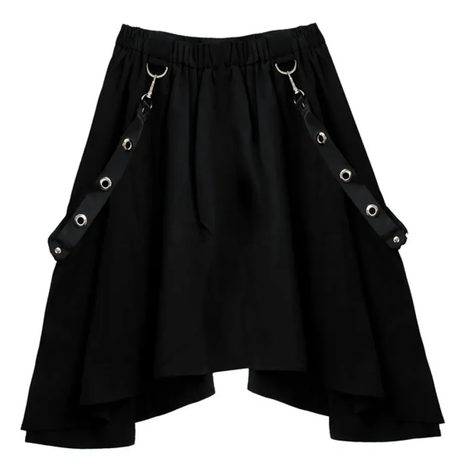 LISTEN FLAVOR Dark Nights Hemline Maxi Skirt Hot