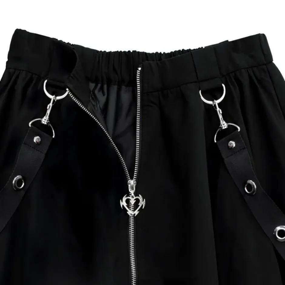 LISTEN FLAVOR Dark Nights Hemline Maxi Skirt Hot
