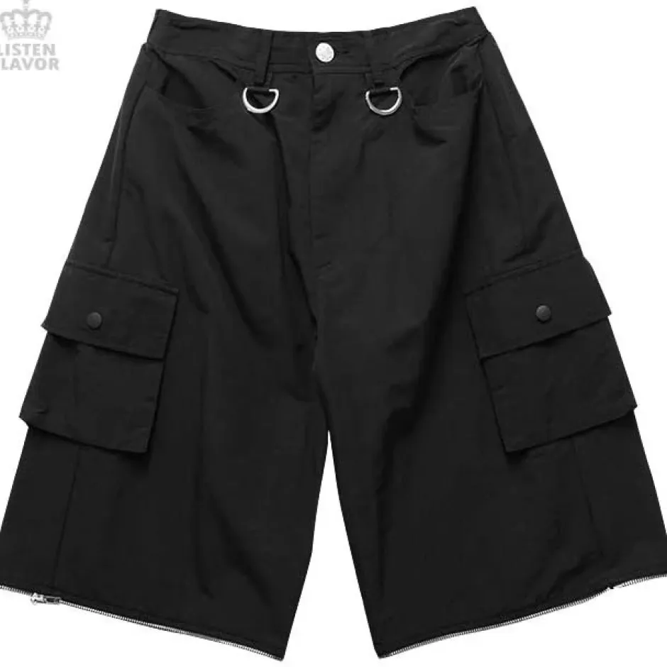 LISTEN FLAVOR Detachable Cargo Pants w/ Suspenders Hot
