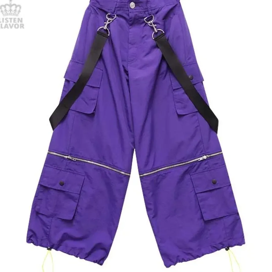 LISTEN FLAVOR Detachable Cargo Pants w/ Suspenders Hot