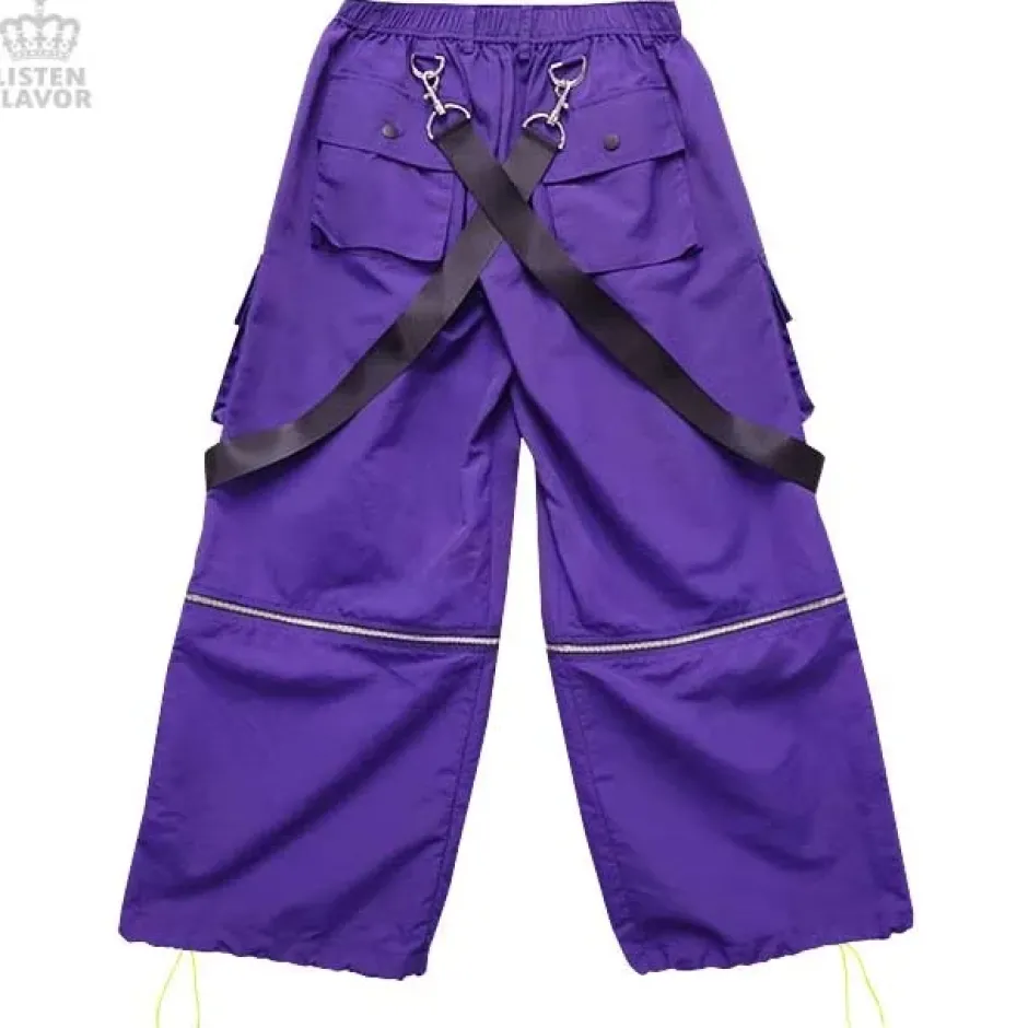 LISTEN FLAVOR Detachable Cargo Pants w/ Suspenders Hot