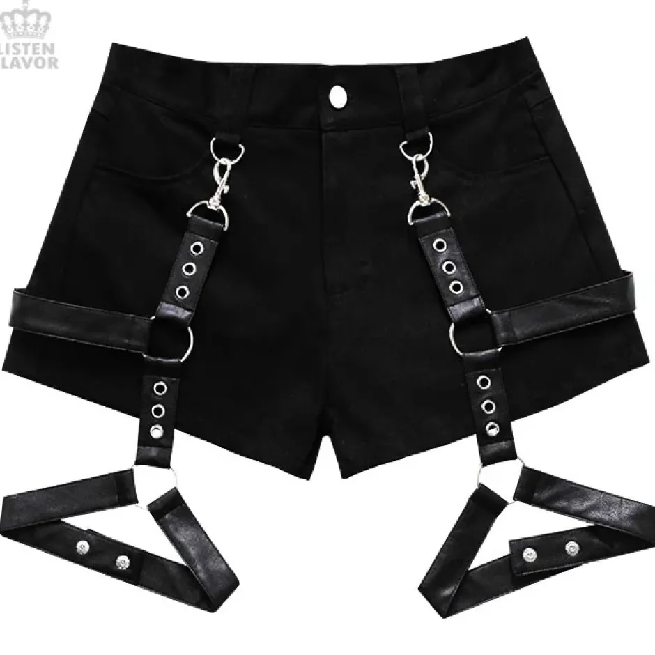 LISTEN FLAVOR Detachable Harness Garter Belt Shorts L Clearance