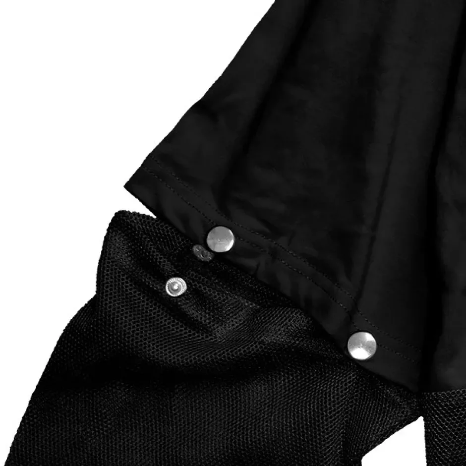 LISTEN FLAVOR Devil Heart 2-Way Mesh Hoodie New