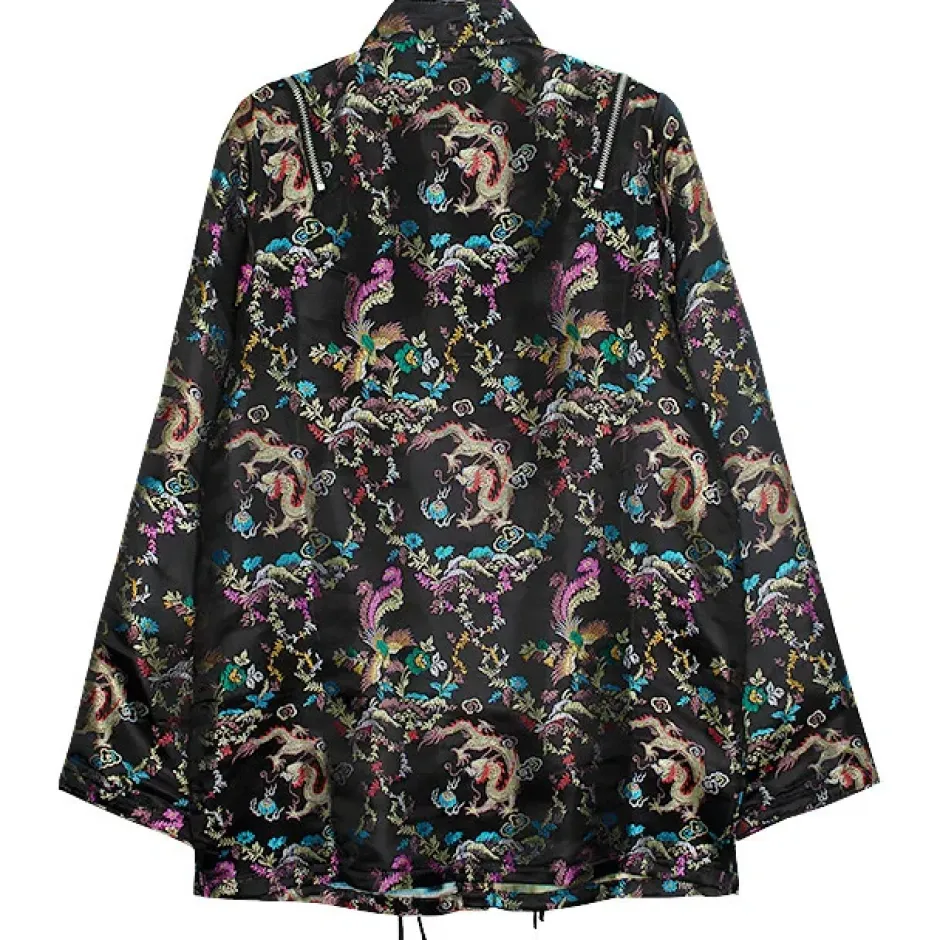 LISTEN FLAVOR Dragon China Brocade Shirt Black Dragon Sale