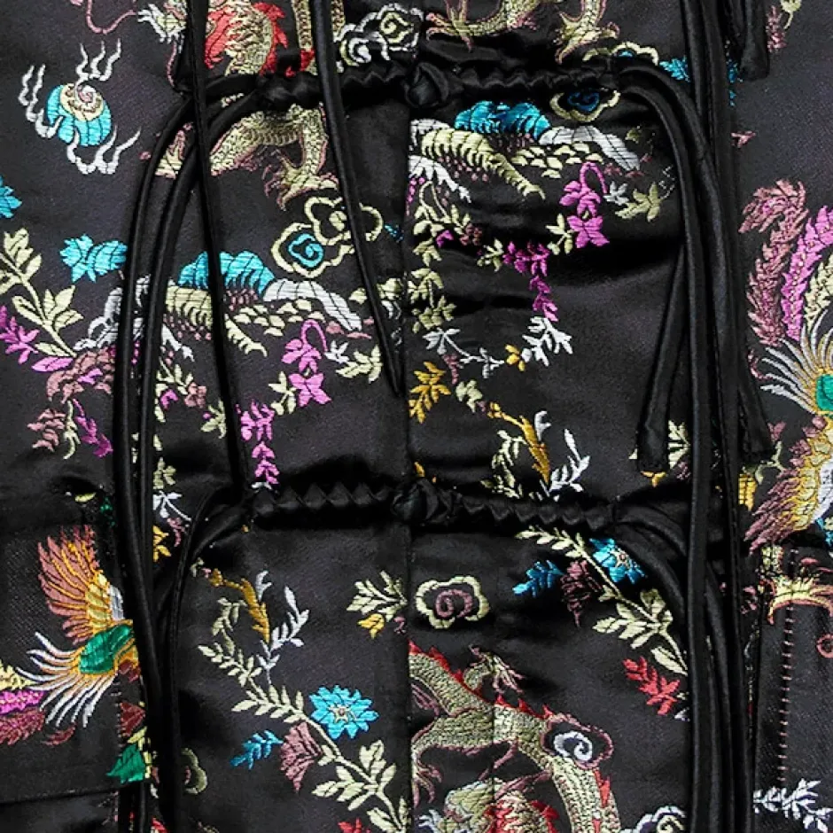 LISTEN FLAVOR Dragon China Brocade Shirt Black Dragon Sale