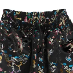 LISTEN FLAVOR Dragon China Brocade Pants Black Dragon Discount