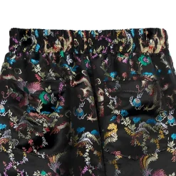 LISTEN FLAVOR Dragon China Brocade Pants Black Dragon Discount