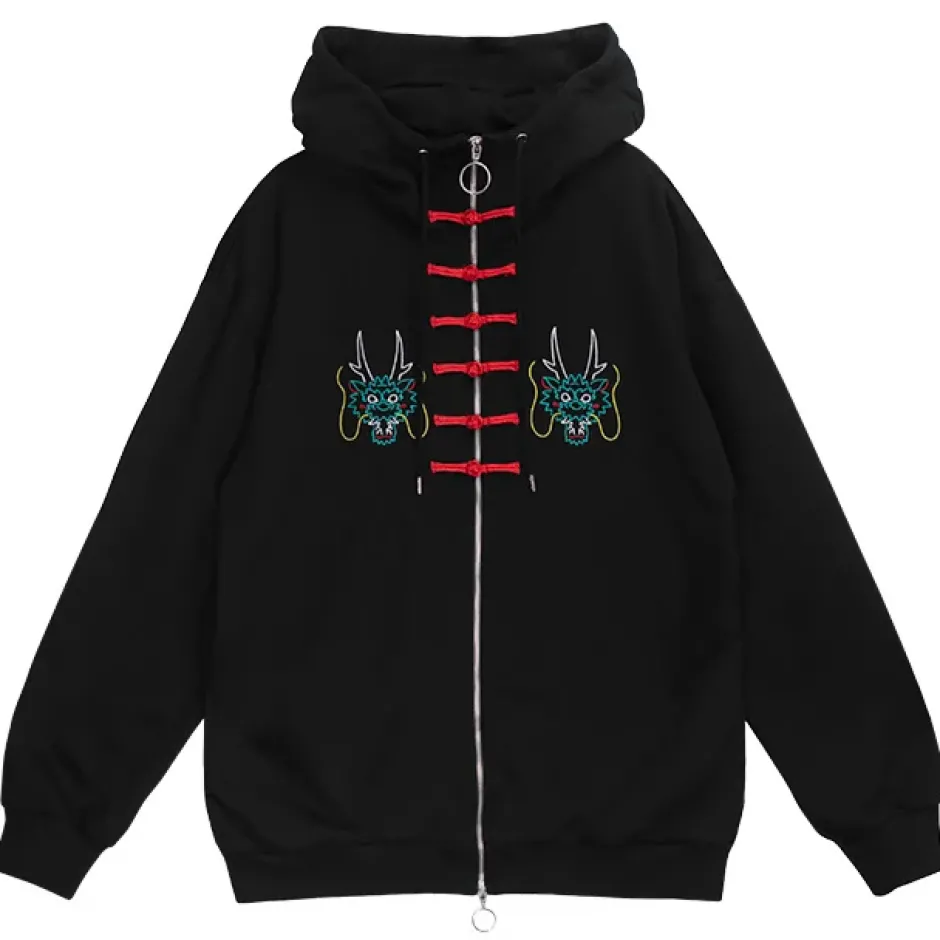 LISTEN FLAVOR Dragon China Zip Hoodie Online