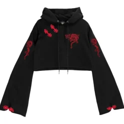 Jackets & Hoodies>LISTEN FLAVOR Dragon Short China Hoodie