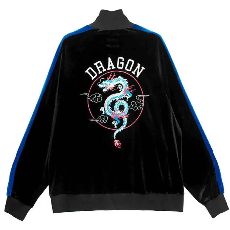LISTEN FLAVOR Dragon Velour Track Jacket Clearance