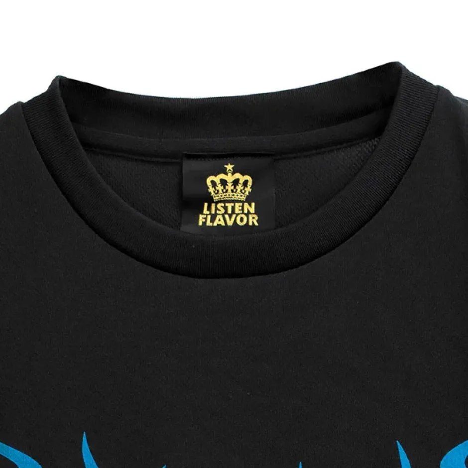Tops>LISTEN FLAVOR Fallen Angel's Black Cat Long Sleeve T-Shirt