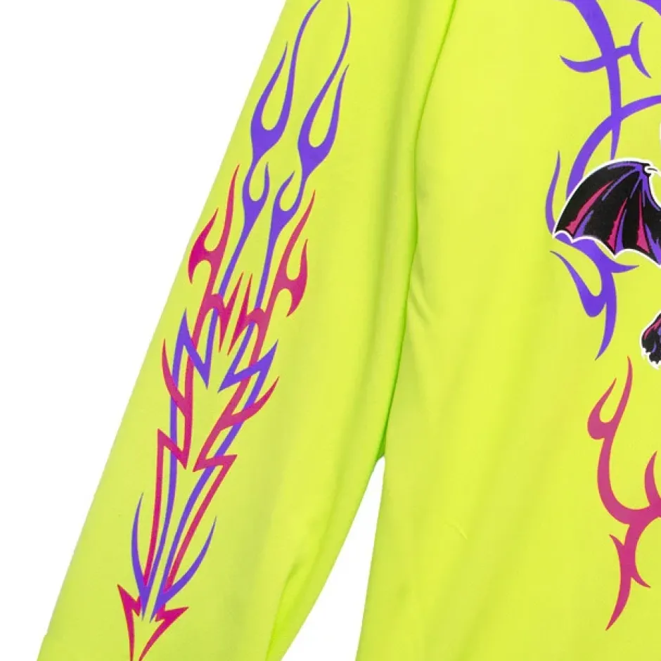 Tops>LISTEN FLAVOR Fallen Angel's Black Cat Long Sleeve T-Shirt