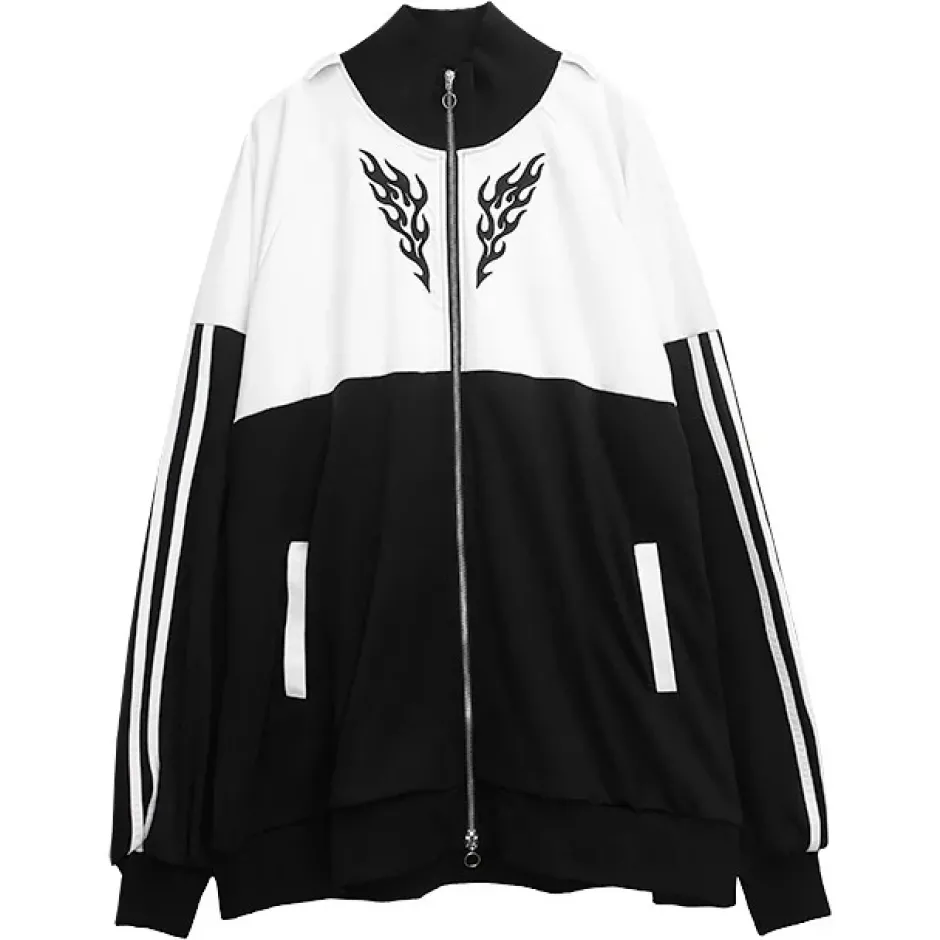 Jackets & Hoodies>LISTEN FLAVOR Fallen Angel's Harness Jersey Black x White