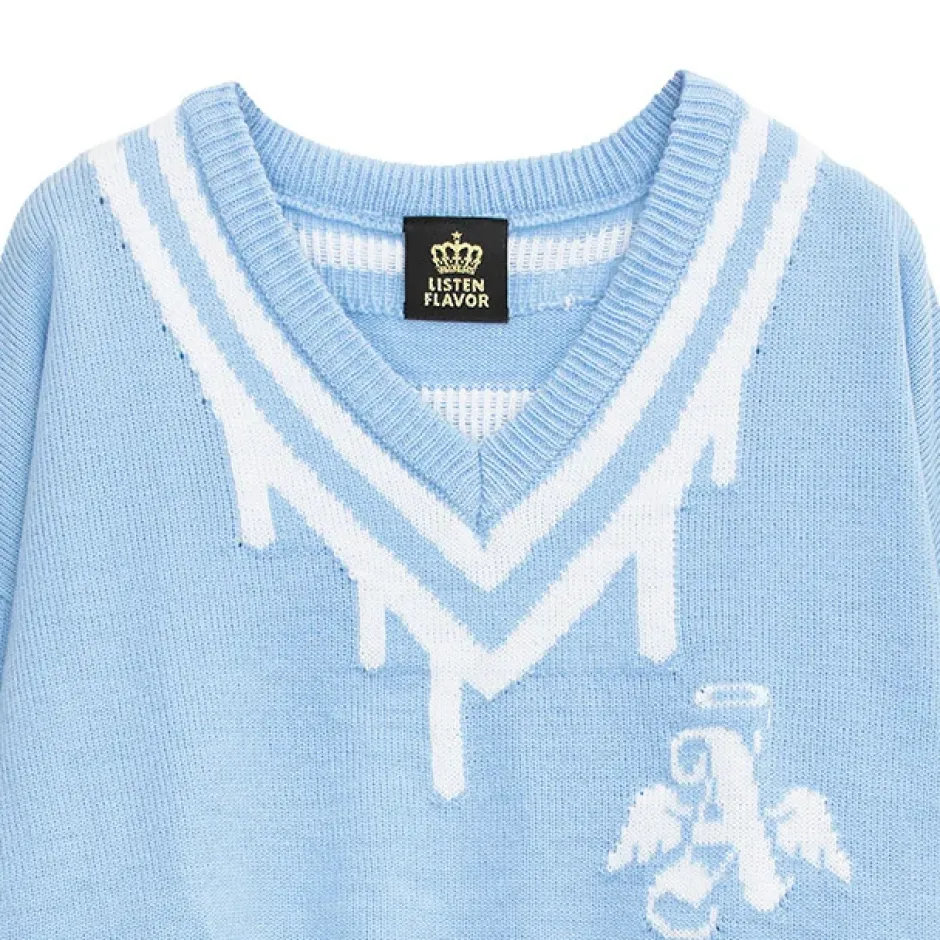 Tops>LISTEN FLAVOR Fallen Angel's Melty Line Knit Top