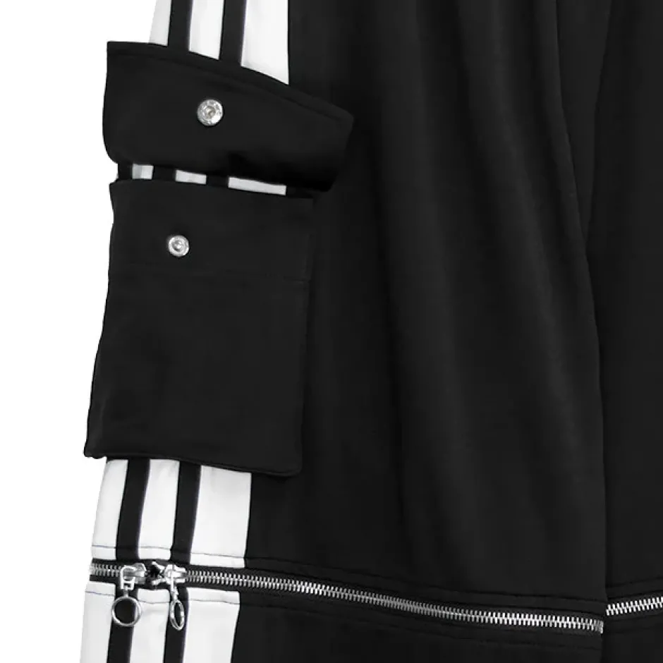 Bottoms>LISTEN FLAVOR Fallen Angel's 2-Way Separate Jersey Pants Black x White