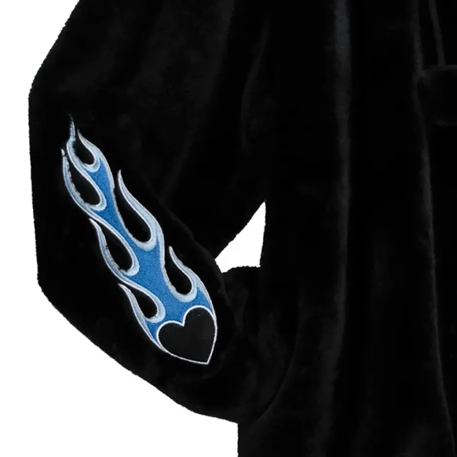Jackets & Hoodies>LISTEN FLAVOR Fire Heart Cat Ear Boa Blouson
