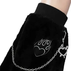 LISTEN FLAVOR Fire Heart Chain Boa Leg Covers New