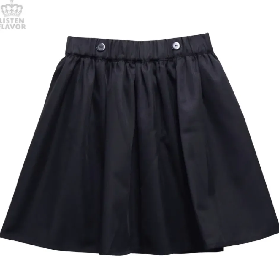 Bottoms>LISTEN FLAVOR Flared Skirt w/ Harness Belt