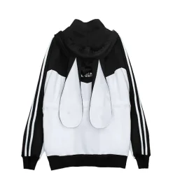 Jackets & Hoodies>LISTEN FLAVOR From the Mirai Bunny Ear Jersey Hoodie