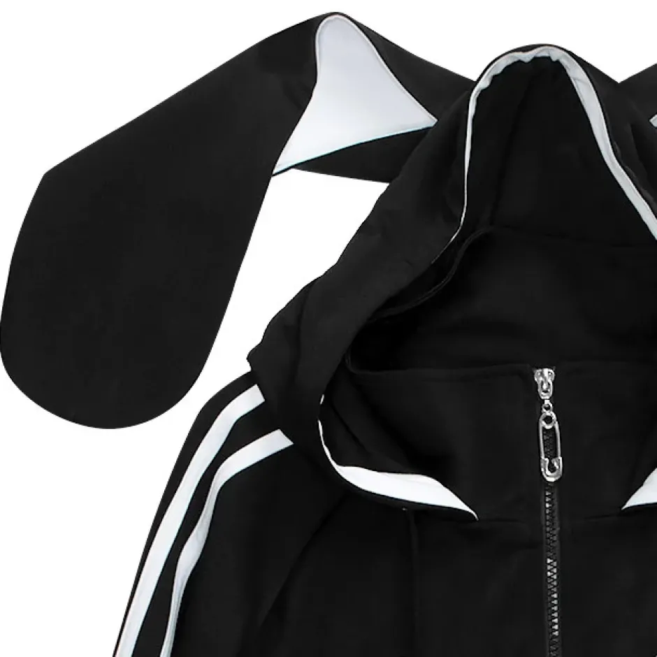 Jackets & Hoodies>LISTEN FLAVOR From the Mirai Bunny Ear Jersey Hoodie