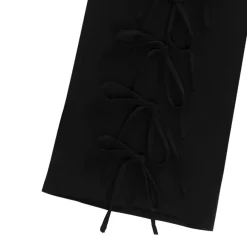 LISTEN FLAVOR Front Slit Ribbon Pants Online