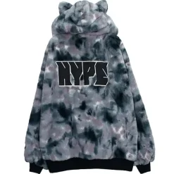 Jackets & Hoodies>LISTEN FLAVOR Gaming Cat Ear Buckle Fur Blouson