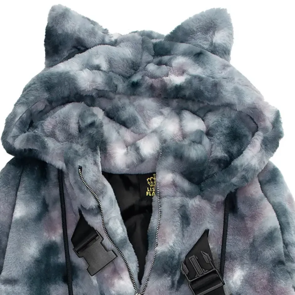 Jackets & Hoodies>LISTEN FLAVOR Gaming Cat Ear Buckle Fur Blouson