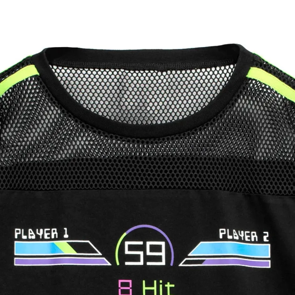 Tops>LISTEN FLAVOR Gaming Mesh Switching Top Black