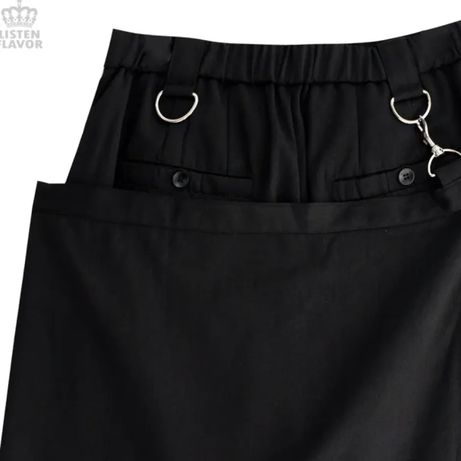 Bottoms>LISTEN FLAVOR Gaucho Pants w/ Eyelet Flap