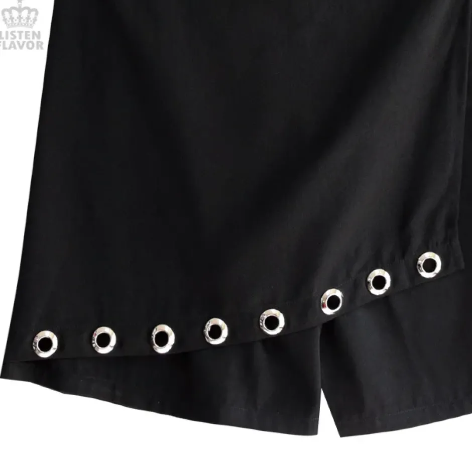 Bottoms>LISTEN FLAVOR Gaucho Pants w/ Eyelet Flap