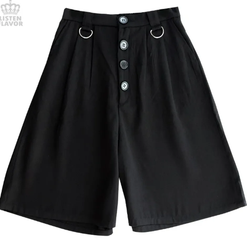 Bottoms>LISTEN FLAVOR Gaucho Pants w/ Eyelet Flap