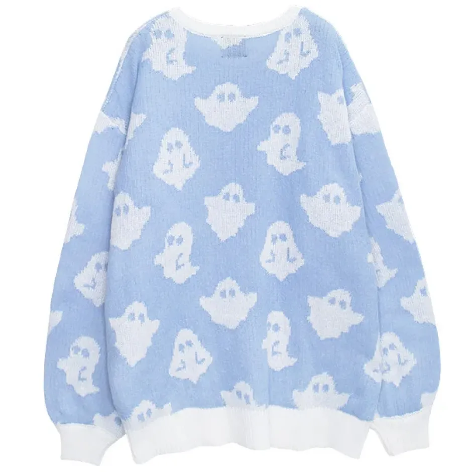 Tops>LISTEN FLAVOR Ghost Knit Top