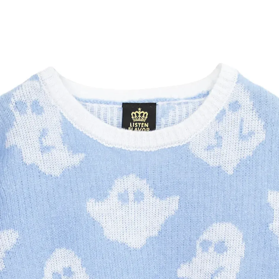 Tops>LISTEN FLAVOR Ghost Knit Top