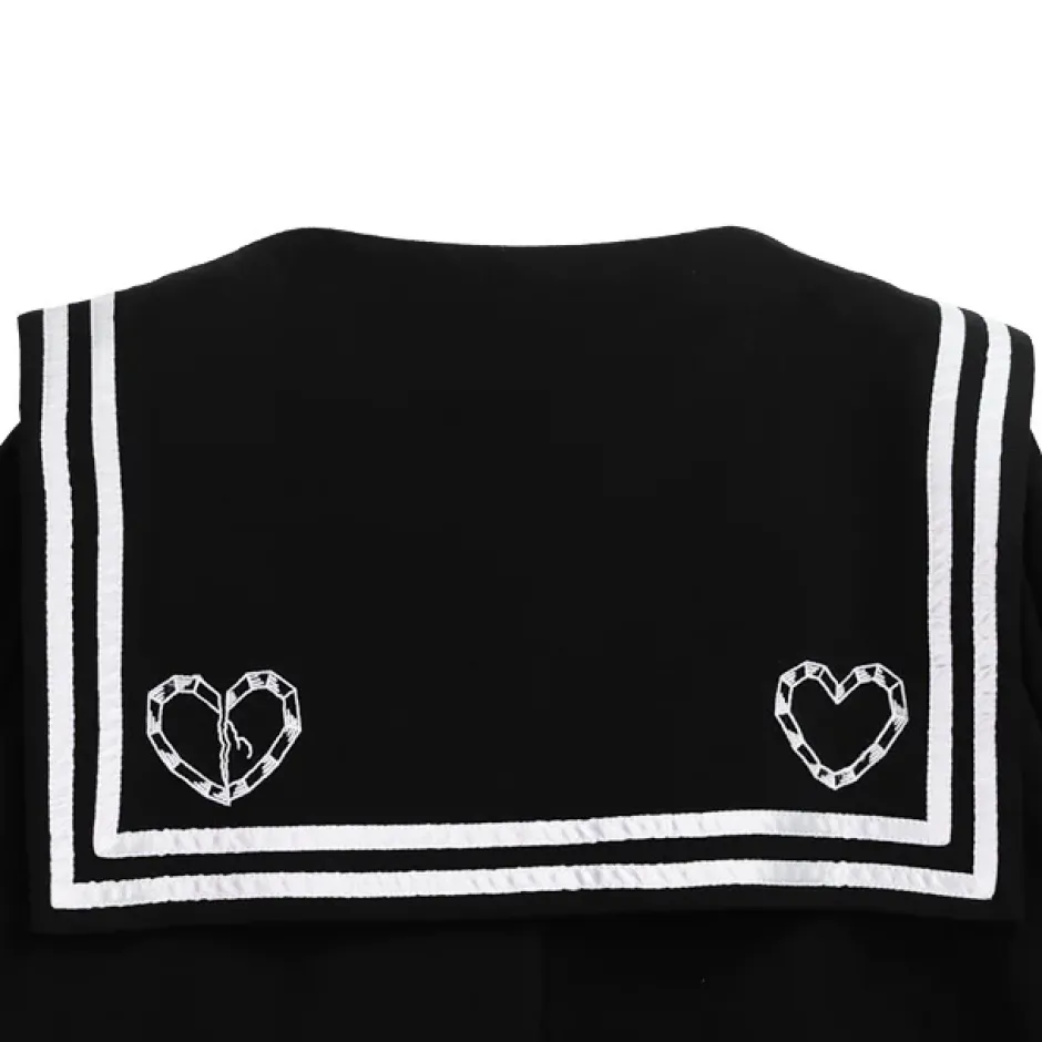 Jackets & Hoodies>LISTEN FLAVOR Glass Heart Sailor Blouson