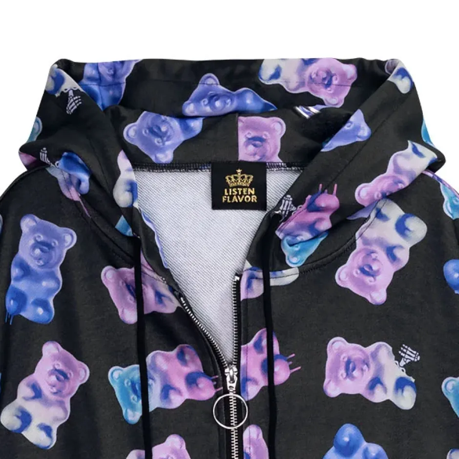LISTEN FLAVOR Gummy Bear Zip Hoodie Outlet