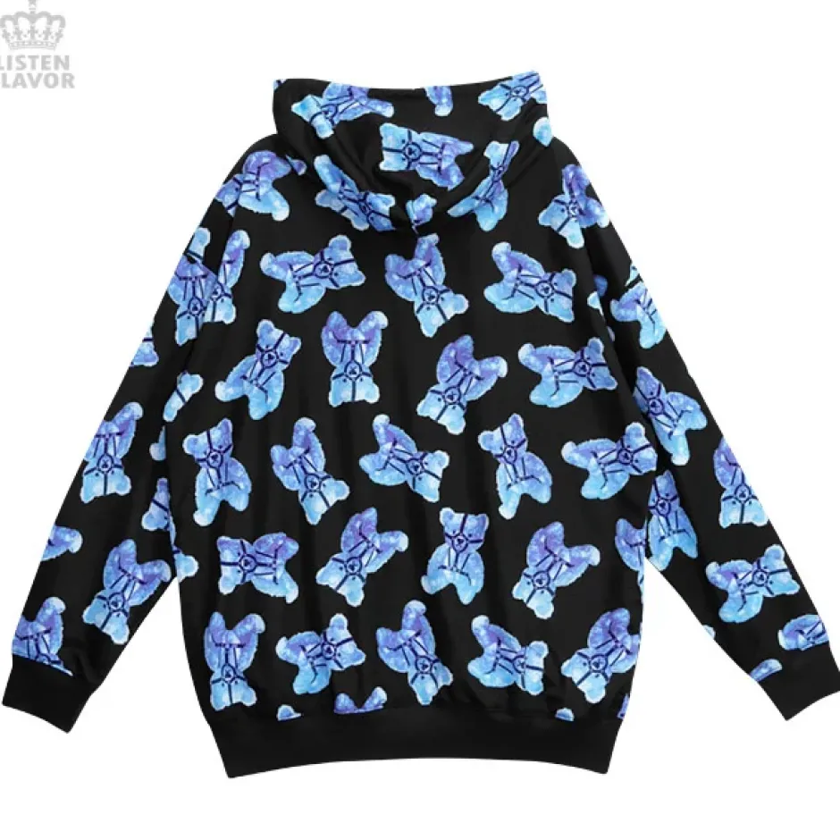 Jackets & Hoodies>LISTEN FLAVOR Harness Bear Pullover Hoodie