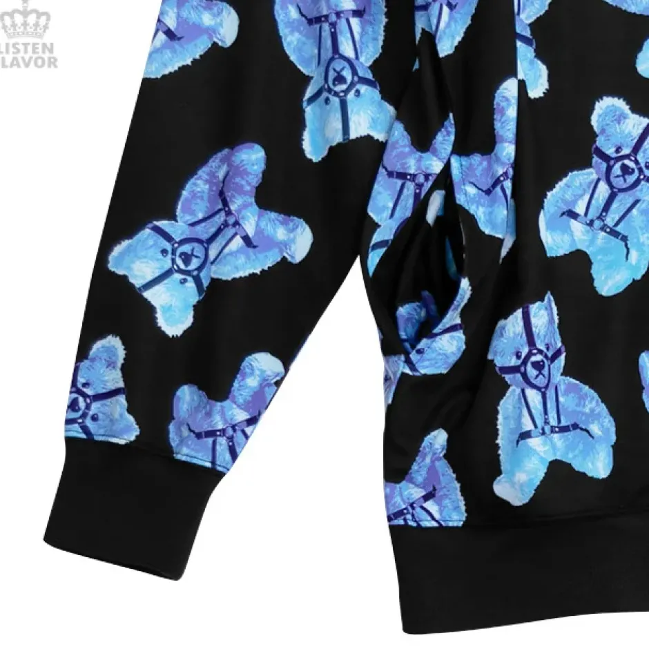 Jackets & Hoodies>LISTEN FLAVOR Harness Bear Pullover Hoodie