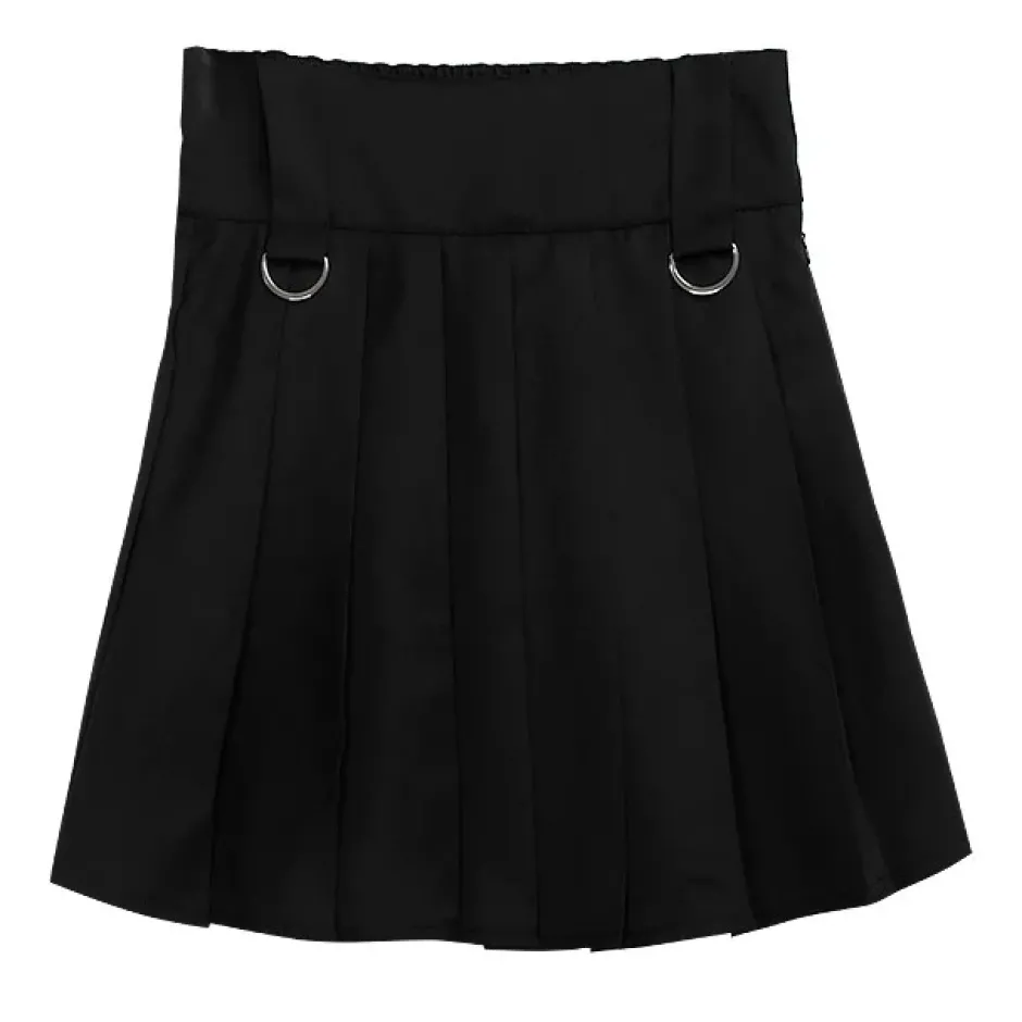 Bottoms>LISTEN FLAVOR Harness Pleated Skirt
