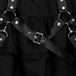 LISTEN FLAVOR Harness Tiered Skirt New