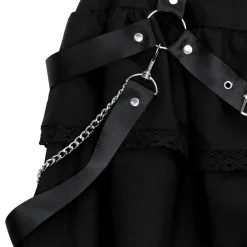 LISTEN FLAVOR Harness Tiered Skirt New