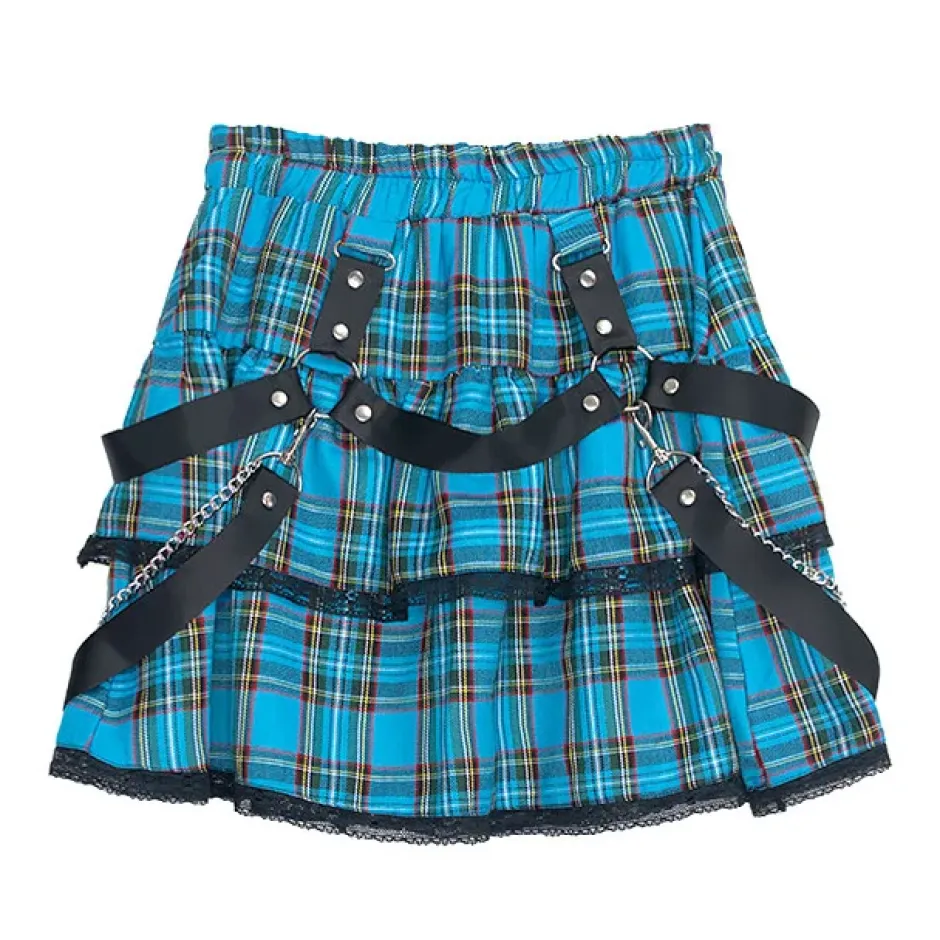 LISTEN FLAVOR Harness Tiered Skirt New