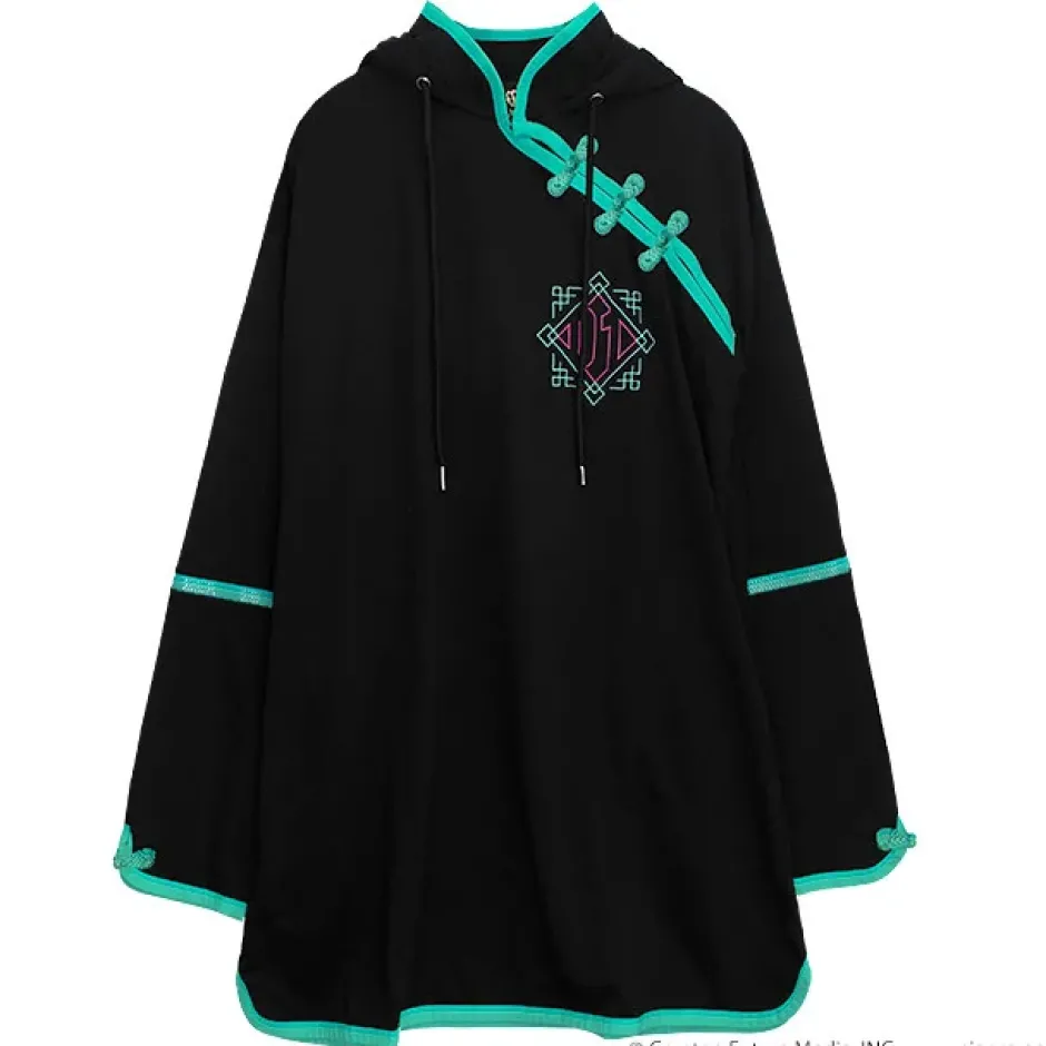 Jackets & Hoodies>LISTEN FLAVOR Hatsune Miku China Hoodie Black