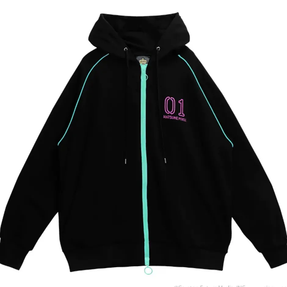 LISTEN FLAVOR 2022 Hatsune Miku Collaboration Hatsune Miku Zip Hoodie Clearance