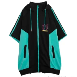 LISTEN FLAVOR Hatsune Miku Jersey Hoodie Black Clearance