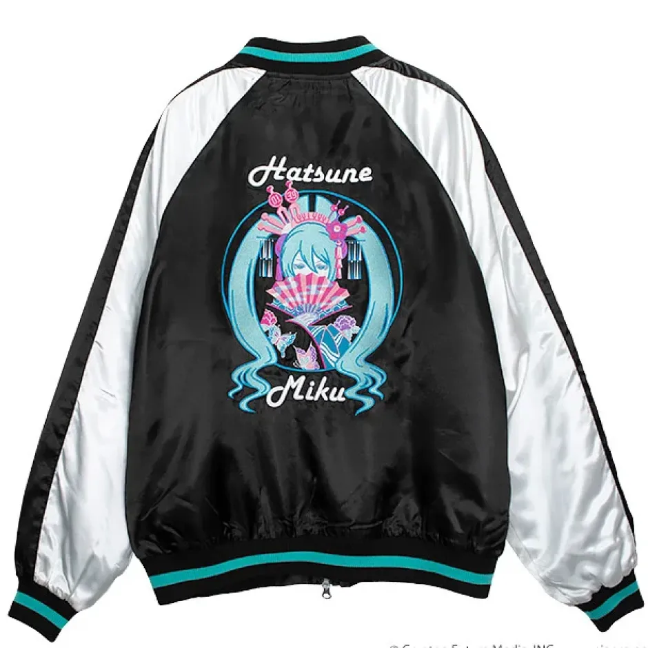 LISTEN FLAVOR Hatsune Miku Sukajan Jacket Black New