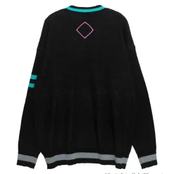 LISTEN FLAVOR Hatsune Miku V-neckline Knit Black Sale