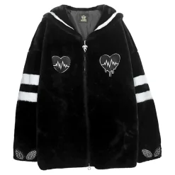 LISTEN FLAVOR Heartbeat Sailor Fur Boa Blouson Discount
