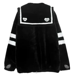 LISTEN FLAVOR Heartbeat Sailor Fur Boa Blouson Discount